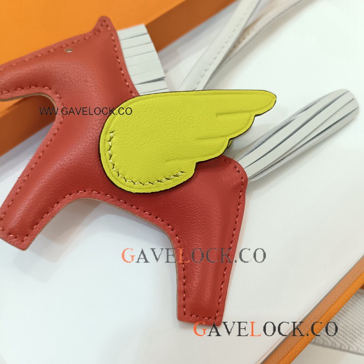 Best Quality Copy Hermes Rodeo Pegasus White-Orange-Yellow